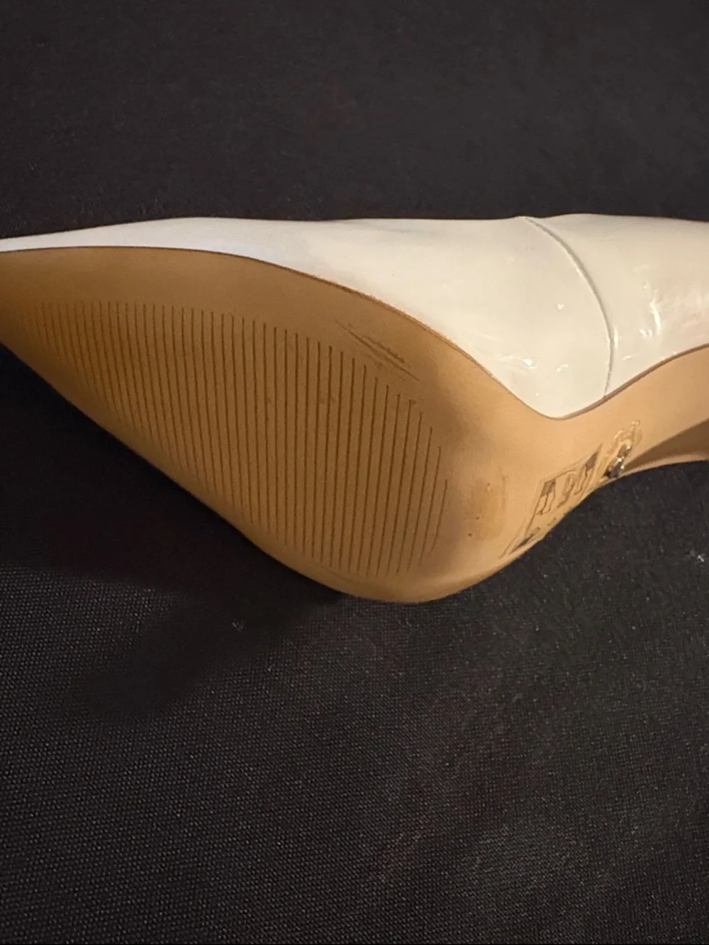 Aldo White Patent Pumps with Mickey Mouse Graphic - Picture 5 of 11